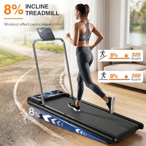 XVCAS Walking Treadmill Pad with 0-8% Incline ，2.5HP 270 lbs，Compact Design—Fits Perfectly in Any Corner，Suitable for Home and Office Use