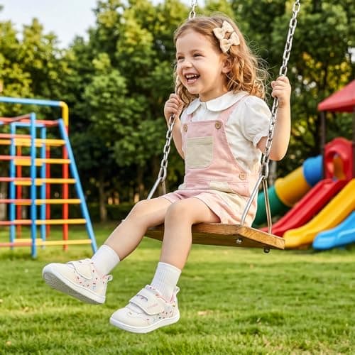 STQ KIDS Toddler Wide Toe Box Shoes Girls Barefoot Shoe Girl Sneakers Little Kids Walking Running Tennis Athletic Shoes Non-Slip Zero Drop Breathable School Sneaker Beige Toddler Size 6