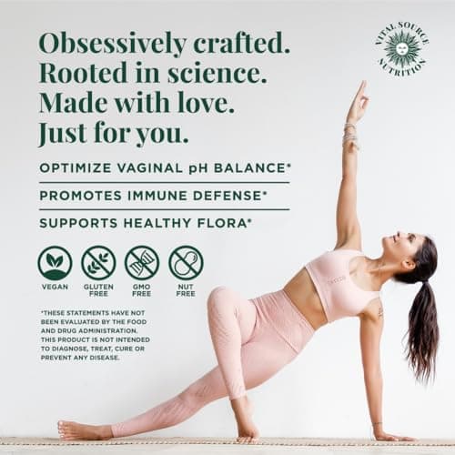 Vital Source Nutrition Vaginal Probiotic Gummies for Women - pH Balance and Immune Defense, Support Healthy Odor and Vaginal Flora - Vegan, Gluten-Free - Hawaiian Pineapple - 60 Gummies - 30 Servings