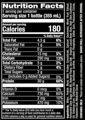 Jocko Mölk 30g Grass Fed Protein Shakes – No Added Sugar Protein Drinks KETO Friendly - Ready to Drink 12 FL Oz (Pack of 12) Chocolate