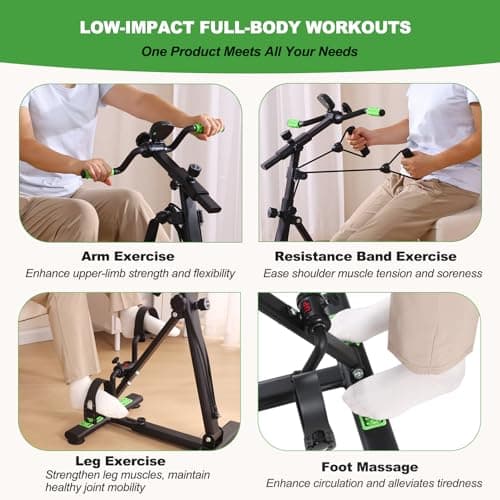 MDODM Pedal Exerciser Bike for Seniors, Arm Leg Hand and Knee Elderly Exercise Equipment, Sitting Home Exercise Machine for Total Body, Great Gift for Elderly