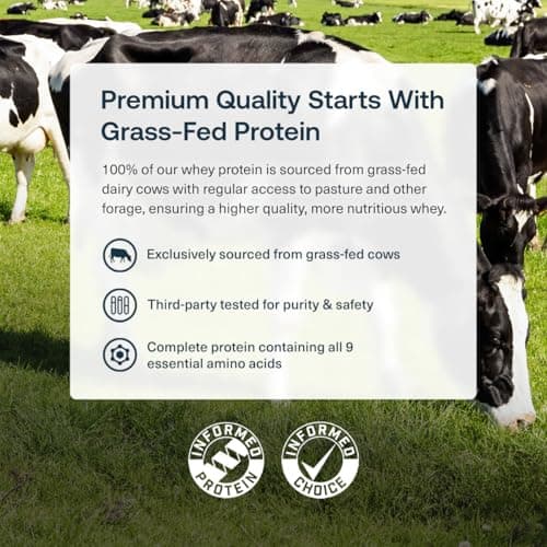 Transparent Labs Grass-Fed Whey Protein Isolate - Naturally Flavored, Gluten Free Whey Protein Powder with 28g of Protein per Serving & 9 Amino Acids - 30 Servings, Milk Chocolate