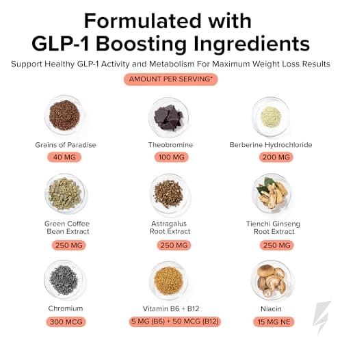 InnoSupps Inno Shred GLP-1 - Thermogenic Support + Appetite Support + Energy* - Berberine + Chromium - 60 Capsules. 30 Servings.