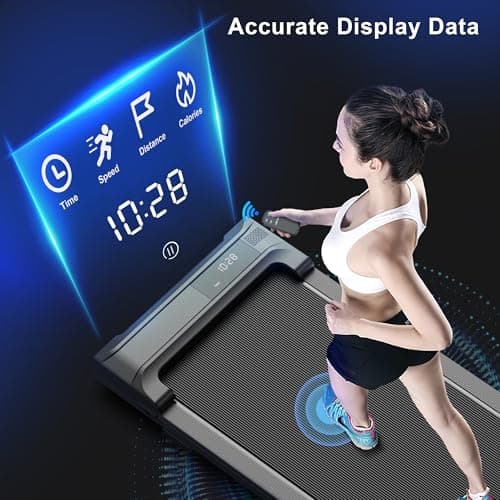 Walking Pad Treadmill for Home - Under Desk Treadmills Mini Portable Walking Running Machine Slim Compact Motorized Electric Treadmill with Adjustable Speed Remote