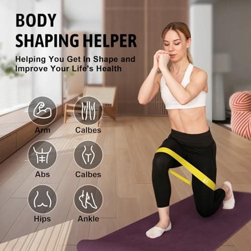 Resistance Bands for Working Out, Exercise Bands Resistance Bands Set with 5 Resistance Levels, Multi-Colored Workout Bands for Indoor & Outdoor Fitness, Leg Strength Training, Yoga (Multicolor)
