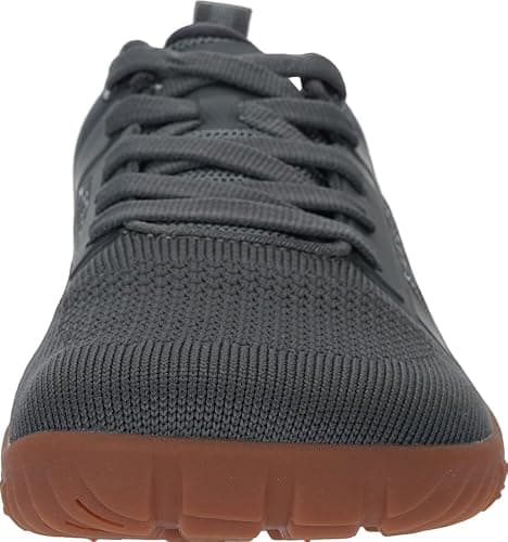 WHITIN Women's Wide Barefoot Shoes Zero Drop Minimalist Trail Running Sneaker Size 8 Cross Training Minimus Lifting Walking Sport Gym Grey Gum 39