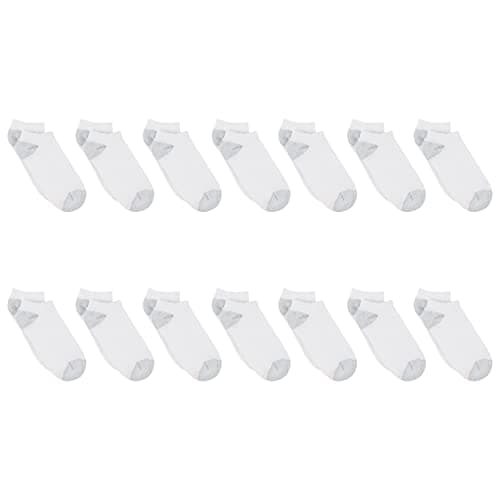 Hanes Womens Value Pack, No Show Soft Moisture-wicking Socks, Available In 10 And 14-packs, White - 14 Pack, 5-9 US