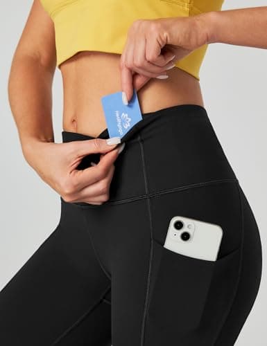 Heathyoga Capri Leggings for Women High Waisted Capri Leggings with Pockets for Women Yoga Pants with Pockets