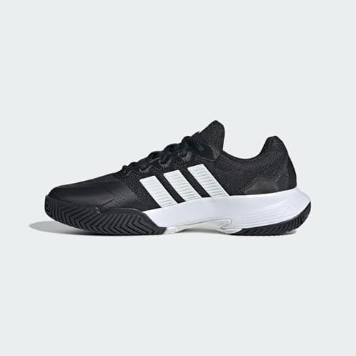 adidas Men's Gamecourt 2 M, Black/White/Silver Metallic, 9.5