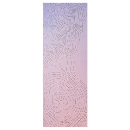 Gaiam Yoga Mat - Premium 6mm Print Extra Thick Non Slip Exercise & Fitness Mat for All Types of Yoga, Pilates & Floor Workouts (68"L x 24"W x 6mm Thick)
