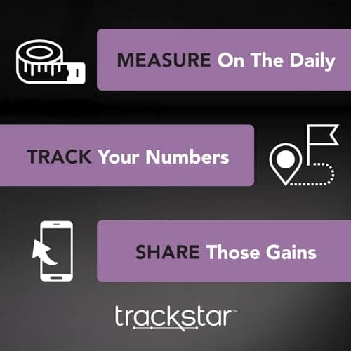 Trackstar Wide-Platform Black Digital Weight Scale | 550 lb Weight Capacity | Trackstar Monitoring App | Bluetooth iOS & Android Compatible | Measure, Track, and Share Results
