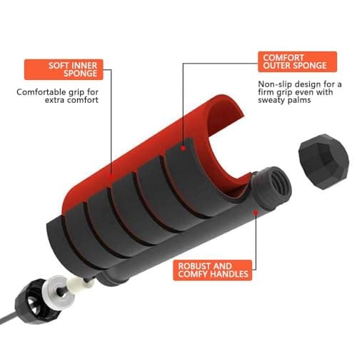 Jump Rope, Adjustable Jump Ropes for Fitness for Women Men and Kids Tangle-Free Rapid Speed Jumping Rope Cable with Ball Bearings Exercise&Slim Body at Home School Gym Black