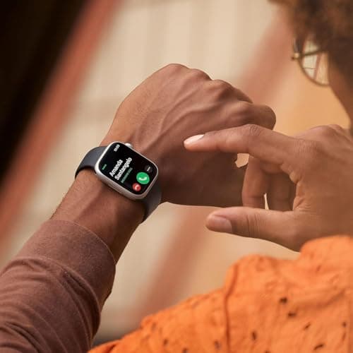 Apple Watch Series 8 (GPS + Cellular 41mm) - Graphite Stainless Steel with Midnight Sport Band, M/L (Renewed)