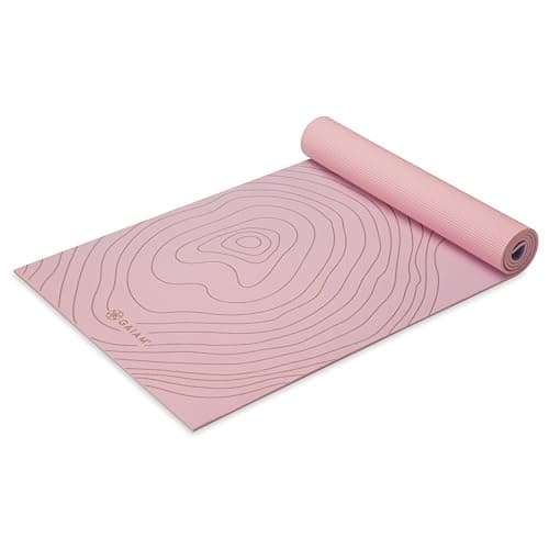 Gaiam Yoga Mat - Premium 6mm Print Extra Thick Non Slip Exercise & Fitness Mat for All Types of Yoga, Pilates & Floor Workouts (68"L x 24"W x 6mm Thick)