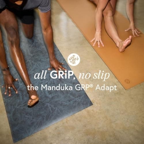 Manduka GRP Adapt Yoga Mat 71" - 5mm | Ultimate Grip | Sweat Ready for Any Style of Yoga | 71 x 24 inches | Jet Black