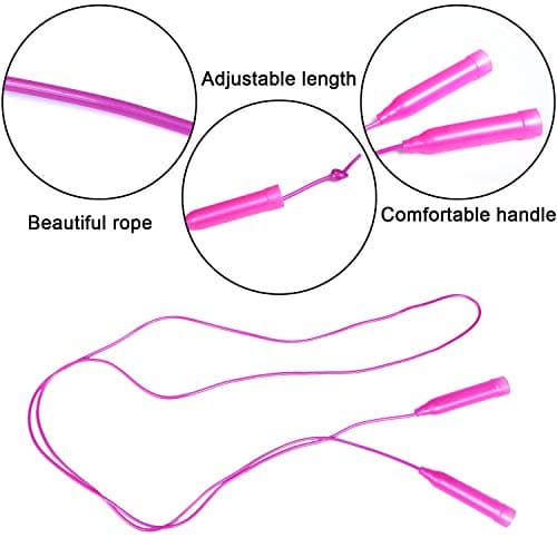 Aneco 10 Pack Kids Jump Rope Set Colorful Outdoor Jump Ropes 7.3 Feet Jumping Ropes Great Birthday Party Sports Activities Favors Gift