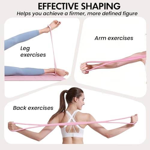 Figure 8 Resistance Band, Figure 8 Resistance Bands for Women Men, 15 lbs Resistance Band Figure for Working Out, Non-Slip Handles, Home Gym, Yoga & Physical Therapy
