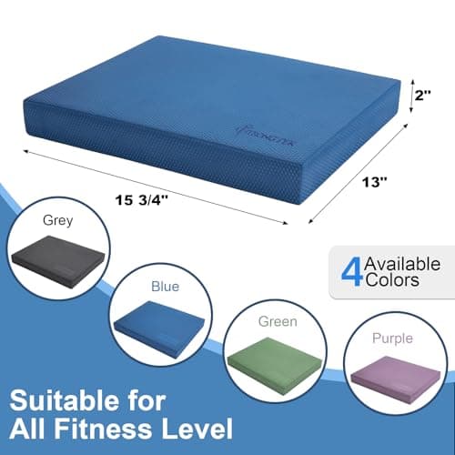 StrongTek Professional Foam Exercise Balance Pad - 15.8" x 13" x 2", High-Density TPE Foam Knee Pad, Non-Slip & Water-Resistant, for Balance Training, Physical Therapy, Yoga, and More (Blue)