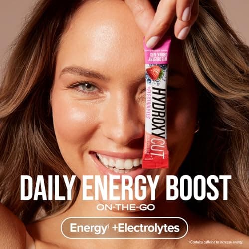 Hydroxycut Drink Mix - Advanced Result - Metabolism & Energy Support - C. Canephora Robusta Extract, 135 mg Caffeine & B Vitamins - for Men & Women - Wildberry Blast - 21 Stick Packs