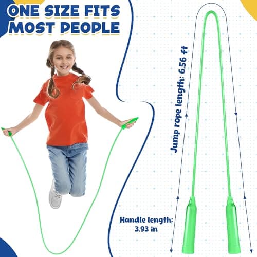 24pcs Kids Jump Rope, Colorful PVC Skipping Ropes for Kids, Adjustable Skipping Rope, Tangle-Free Jumping Rope, Lightweight Skipping Ropes for Outdoor Indoor Fitness Exercise Fun