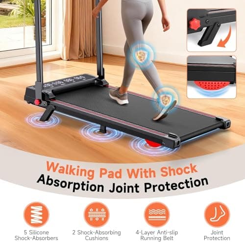 Walking Pad Treadmill for Home Small, 3-in-1 Walking Pad with Handle Bar, 9% Incline Under Desk Treadmill with 300lbs Capacity