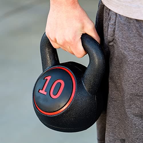 ZENY 3-Piece Kettlebell Set with Storage Rack Heavy Duty Concrete 5 lb 10 lb 15 lb Kettle Bells for Weightlifting, 30 lb Kettlebell Strength Training Kettlebells, Home Gym Equipment
