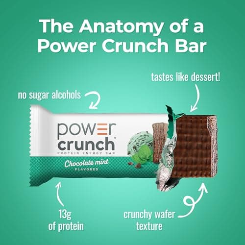 Power Crunch Protein Energy Bars, Chocolate Mint 16.9oz