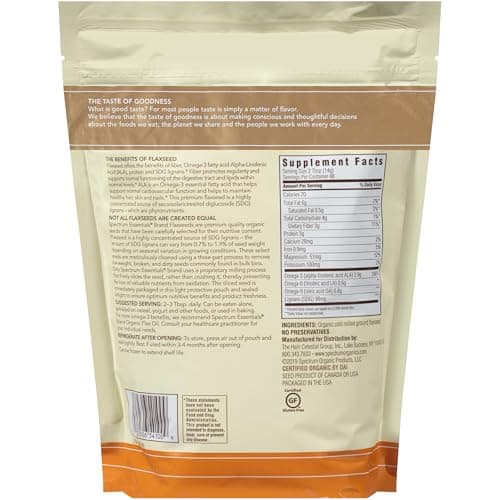 Spectrum Essentials Organic Ground Flaxseed, Gluten Free, 24 Oz